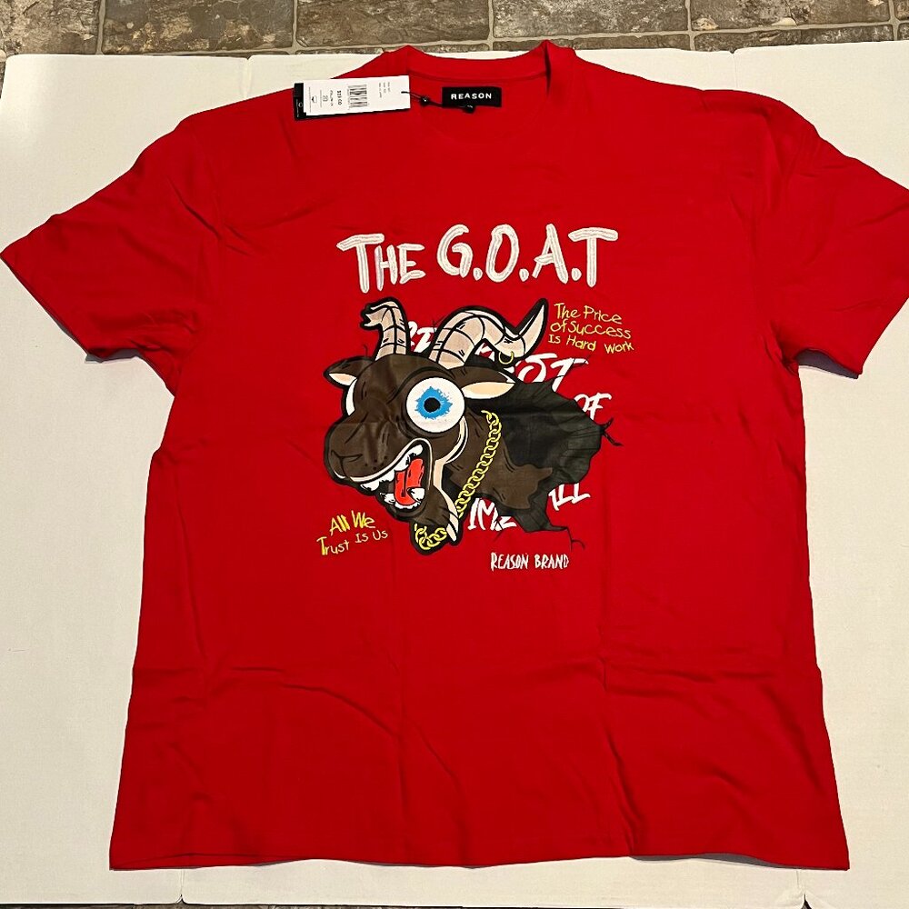 Reason brand clothing Goat shirt Mens size XXL NWT
